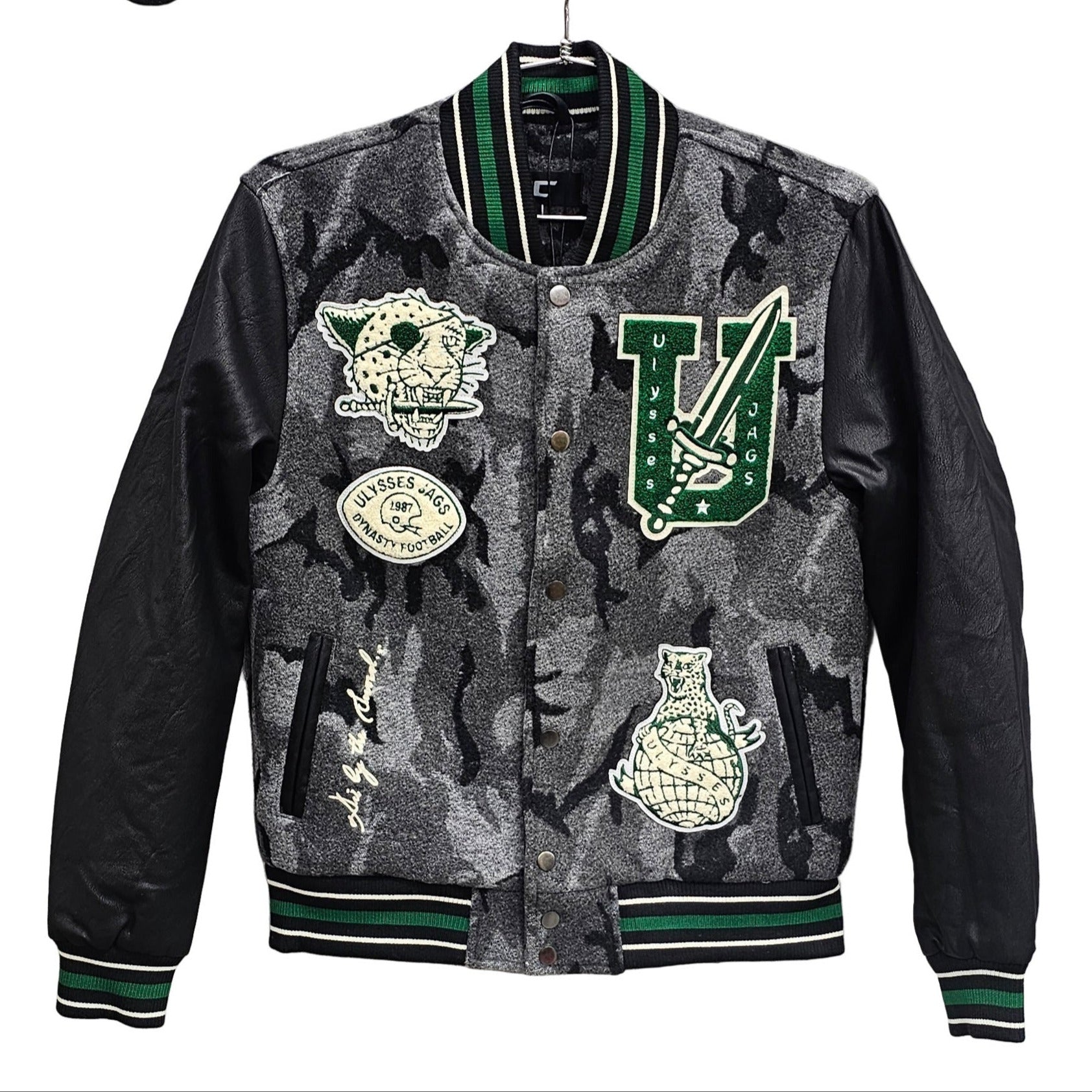 Badge Varsity Jacket (Black Camo) 91656BLKCMO – Dazzle Premium