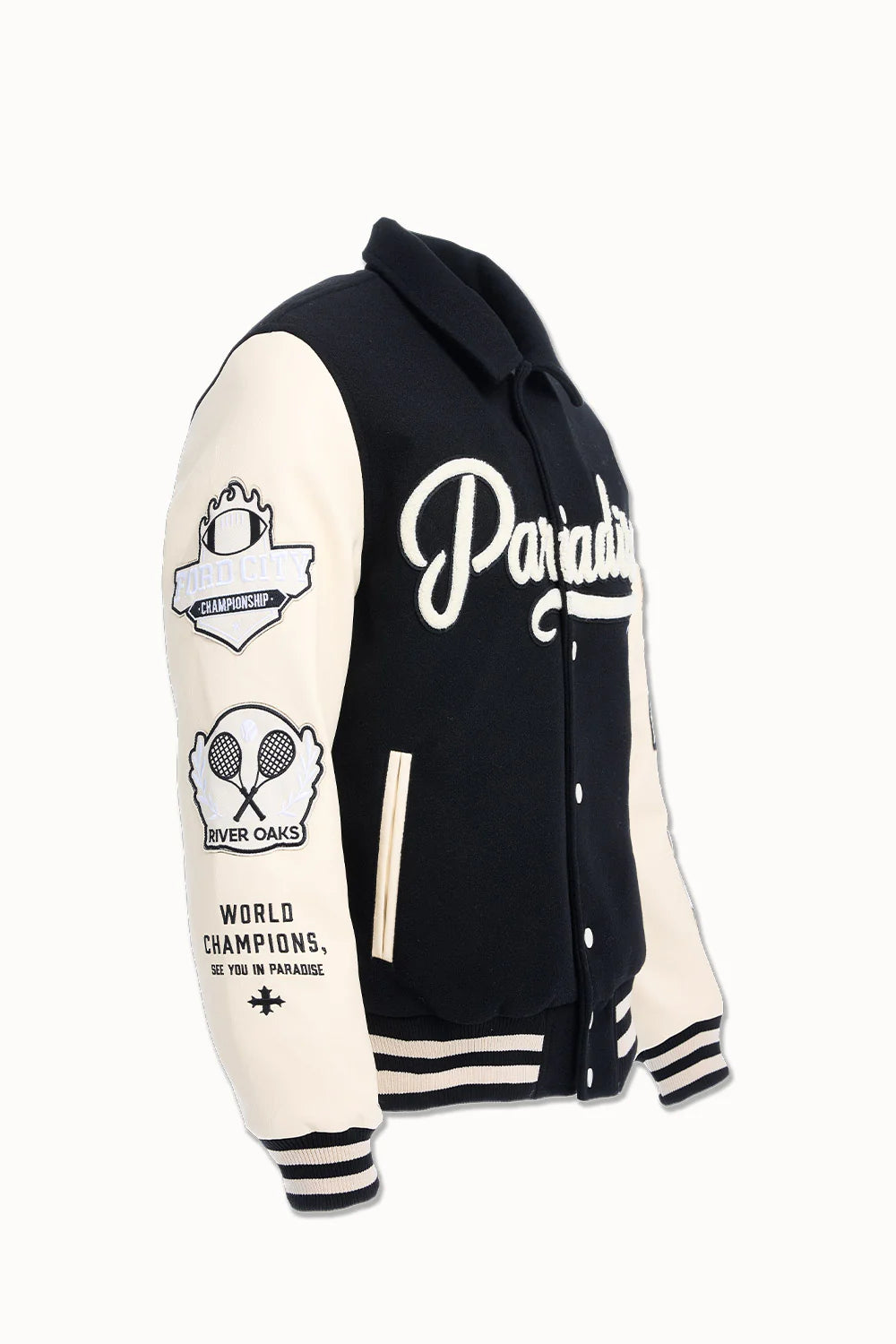 Paradise Team Varsity Jacket (Black) - 91700BLK – Dazzle Premium Paradise Team Varsity Jacket (Black) - 91700BLK – Dazzle Premium