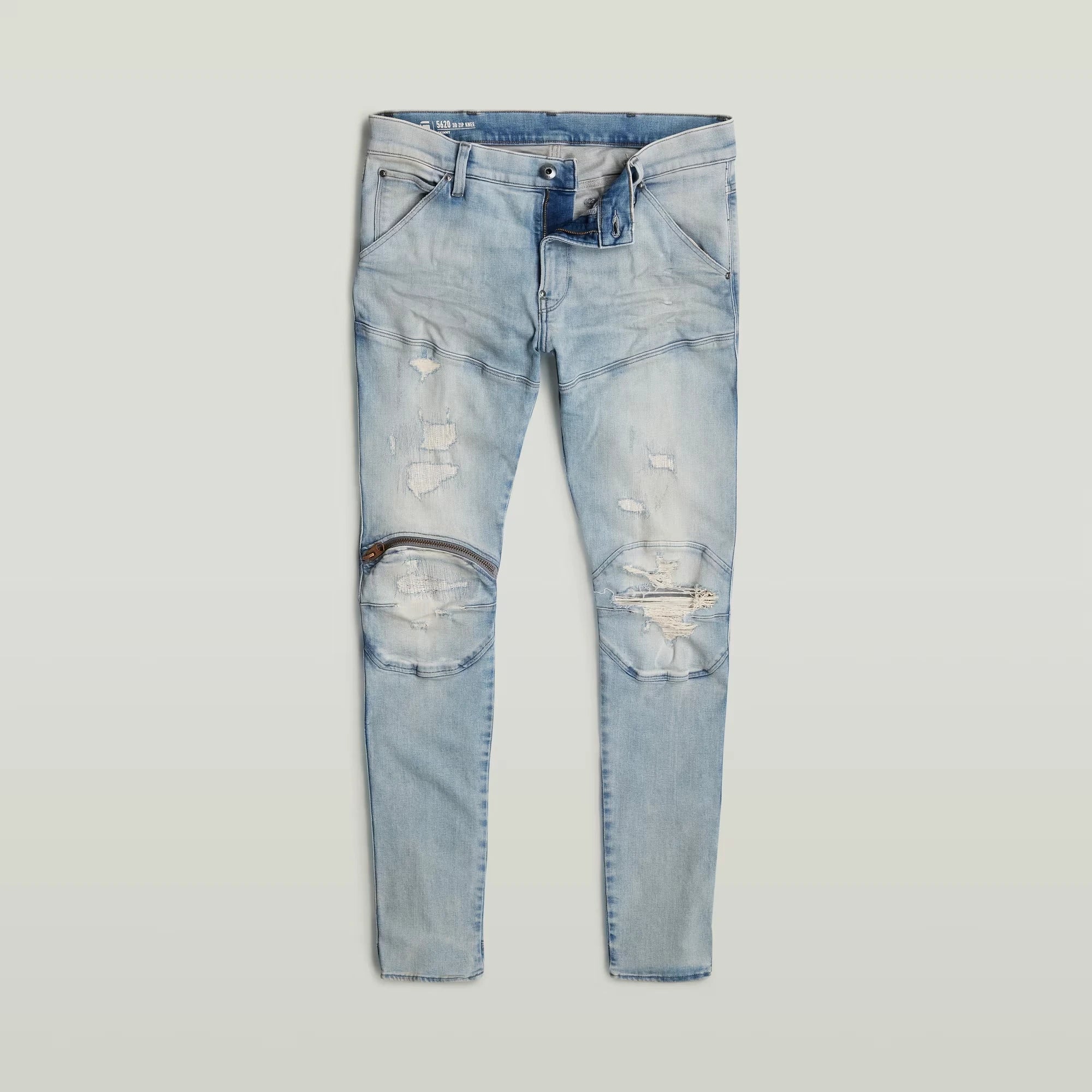 5620 3D Zip Knee Skinny Jeans (Light Blue) - D01252-D634-H148 5620 3D Zip Knee Skinny Jeans (Light Blue) - D01252-D634-H148