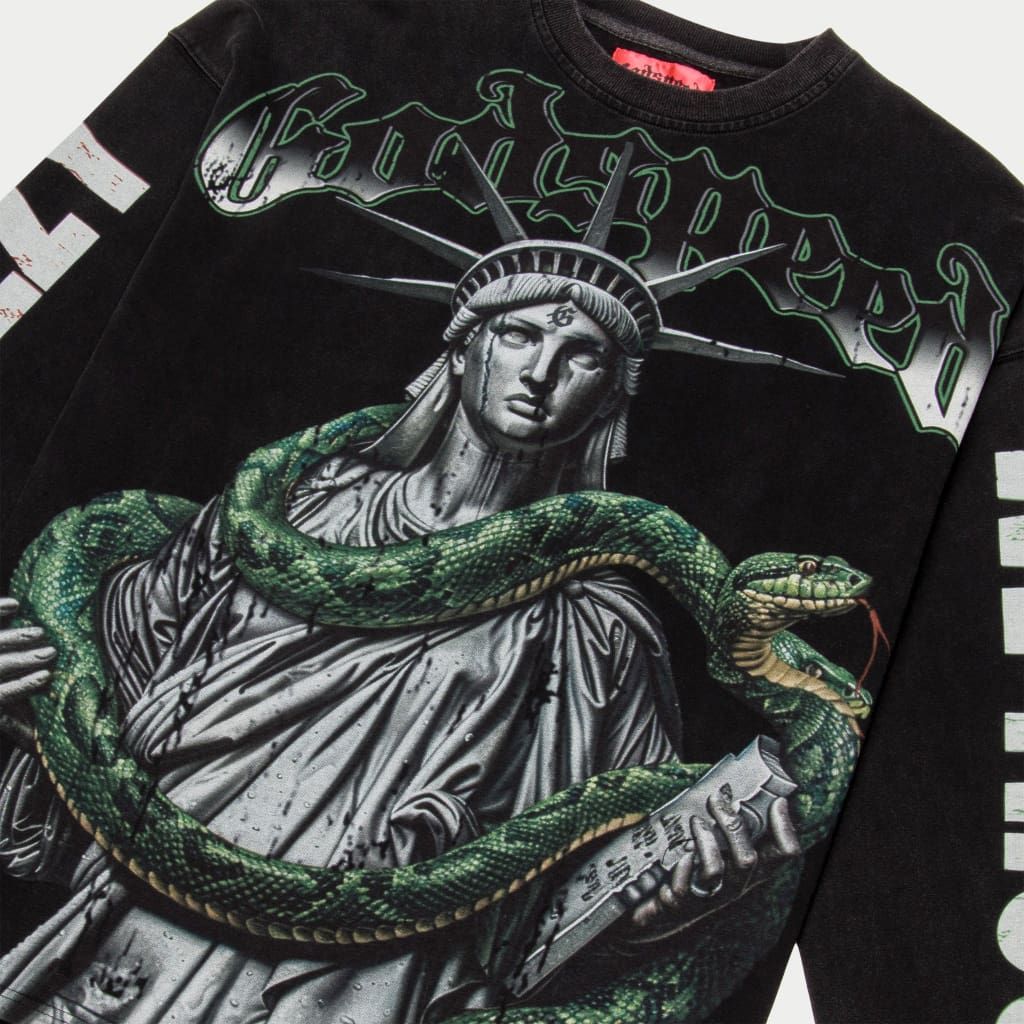 T5 Slizzy Limited Edition Long Sleeve T-Shirt with digital art print and numbered authenticity tag