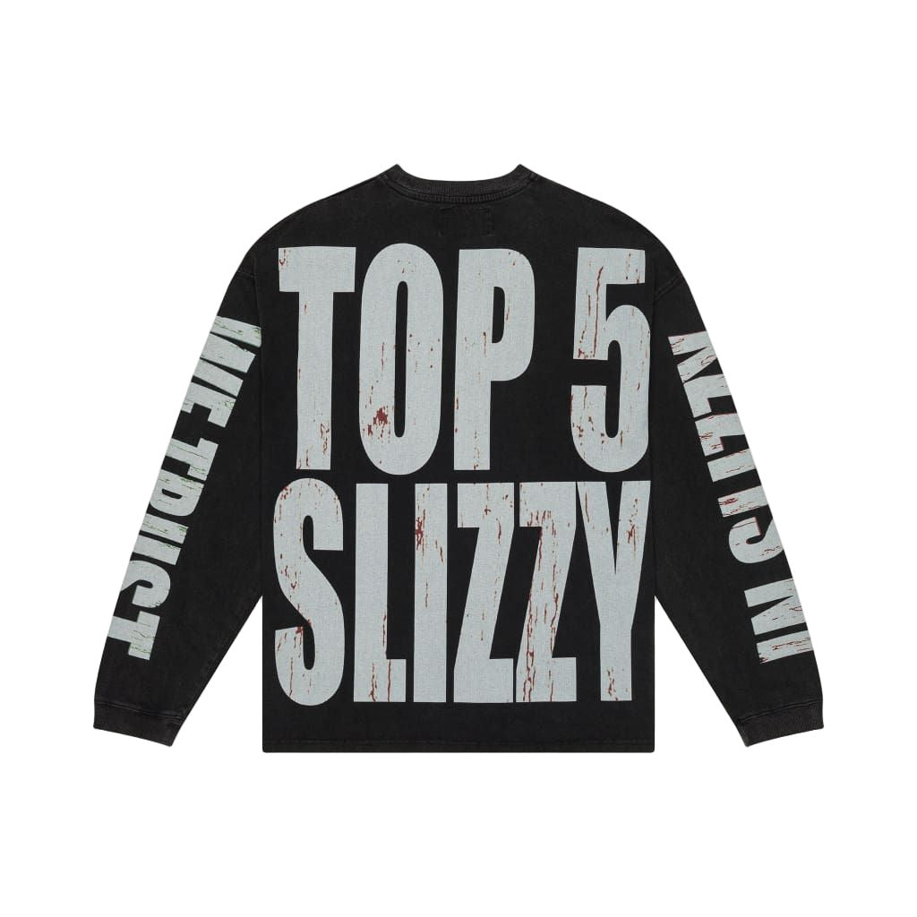 T5 Slizzy Limited Edition Long Sleeve T-Shirt with digital art print and numbered authenticity tag