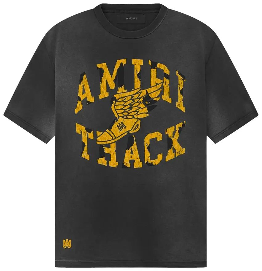 Amiri Track Tee (Faded Black)