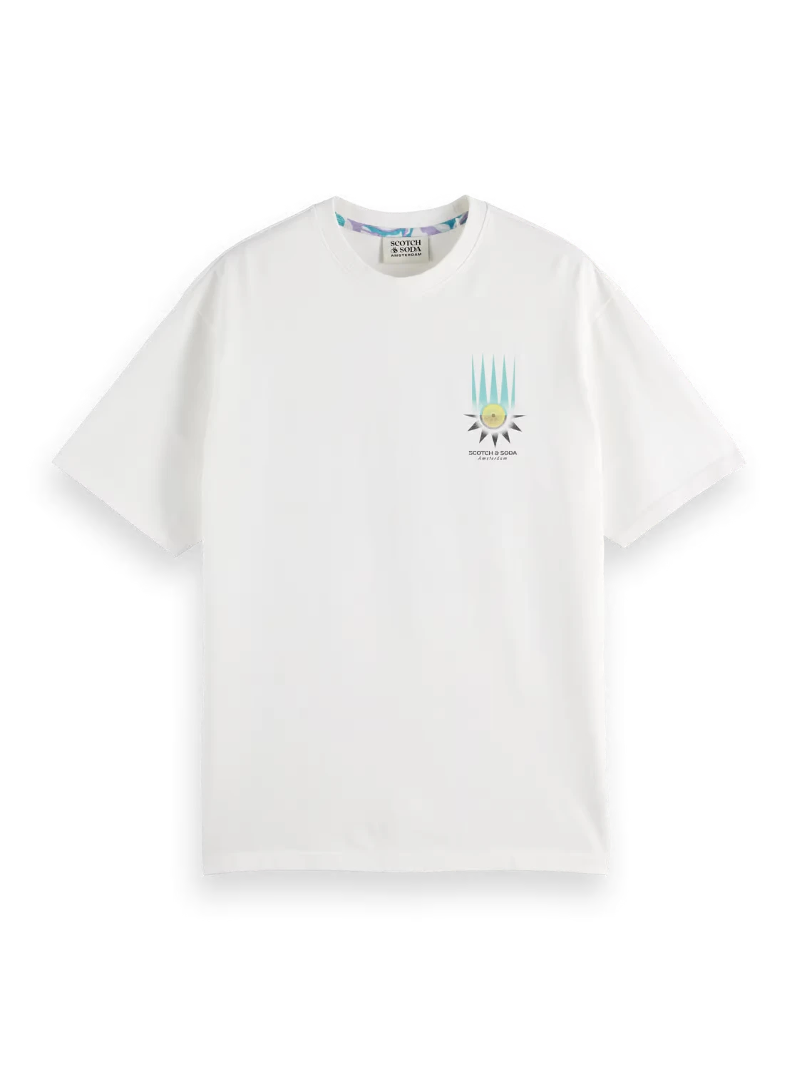 Relaxed-Fit Printed Artwork T-Shirt (White)