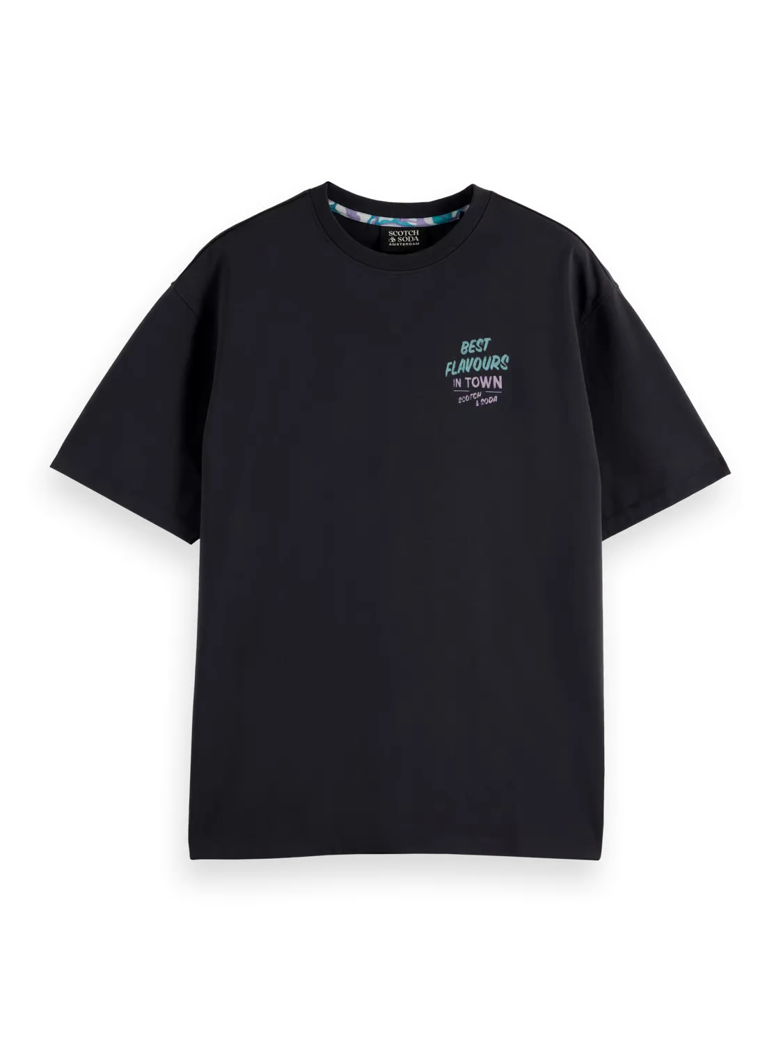 Relaxed-Fit Printed Artwork T-Shirt (Washed Black) 