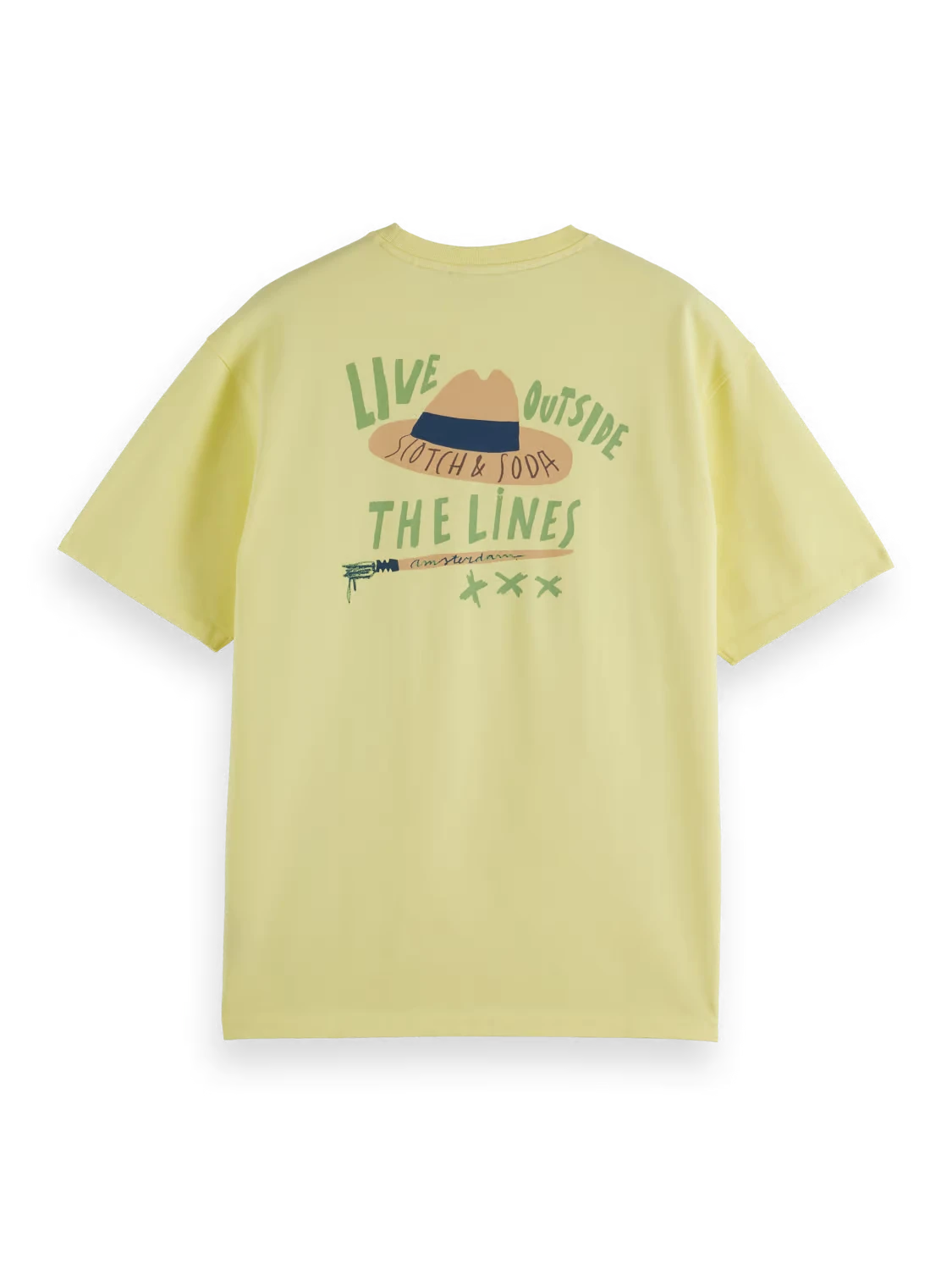 Relaxed-Fit Printed Artwork T-Shirt (Sorbet Yellow)