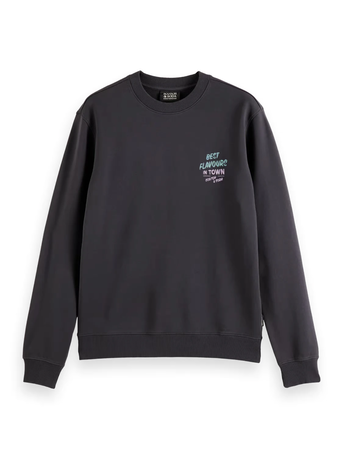 Regular Fit Printed Artwork Sweatshirt (Washed Black)