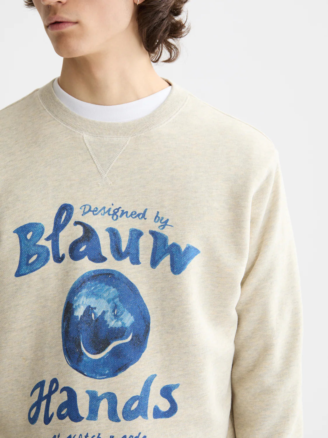 Scotch & Soda soft vintage-feel sweatshirt with artwork detailing and relaxed fit