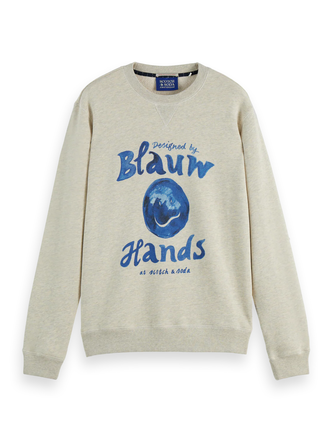 Scotch & Soda soft vintage-feel sweatshirt with artwork detailing and relaxed fit