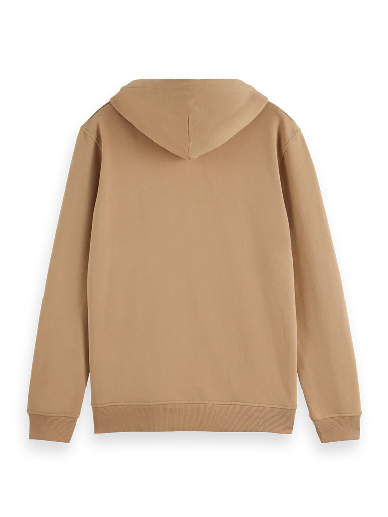 Scotch & Soda regular fit hoodie with subtle chest logo badge.