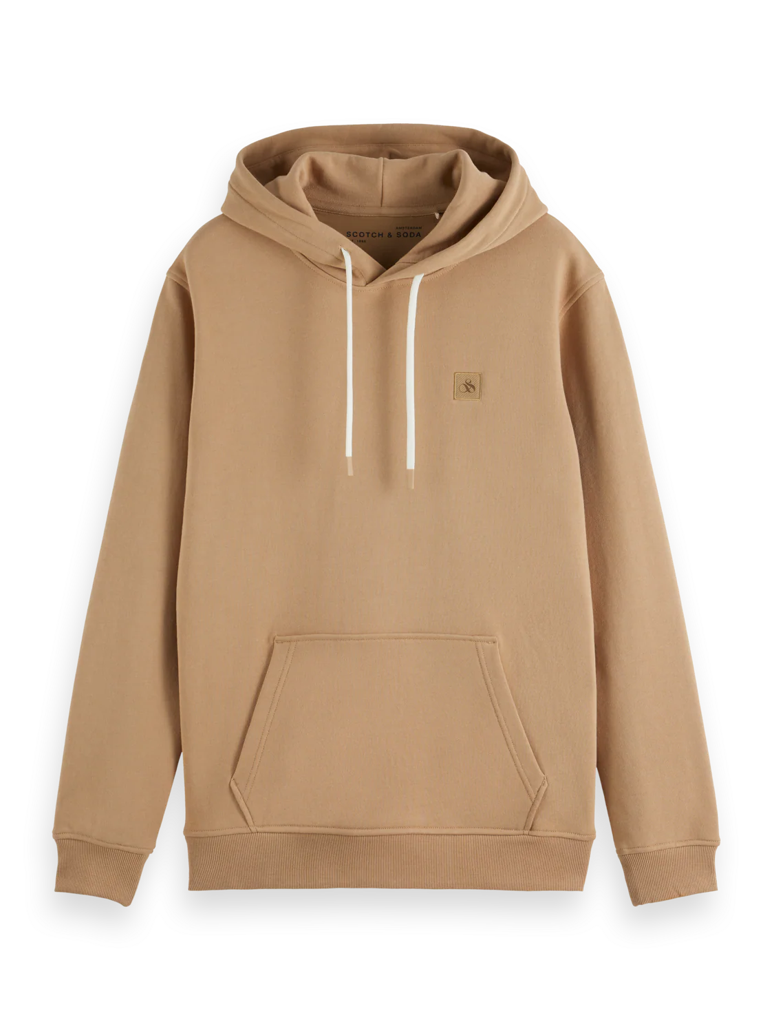 Scotch & Soda regular fit hoodie with subtle chest logo badge.