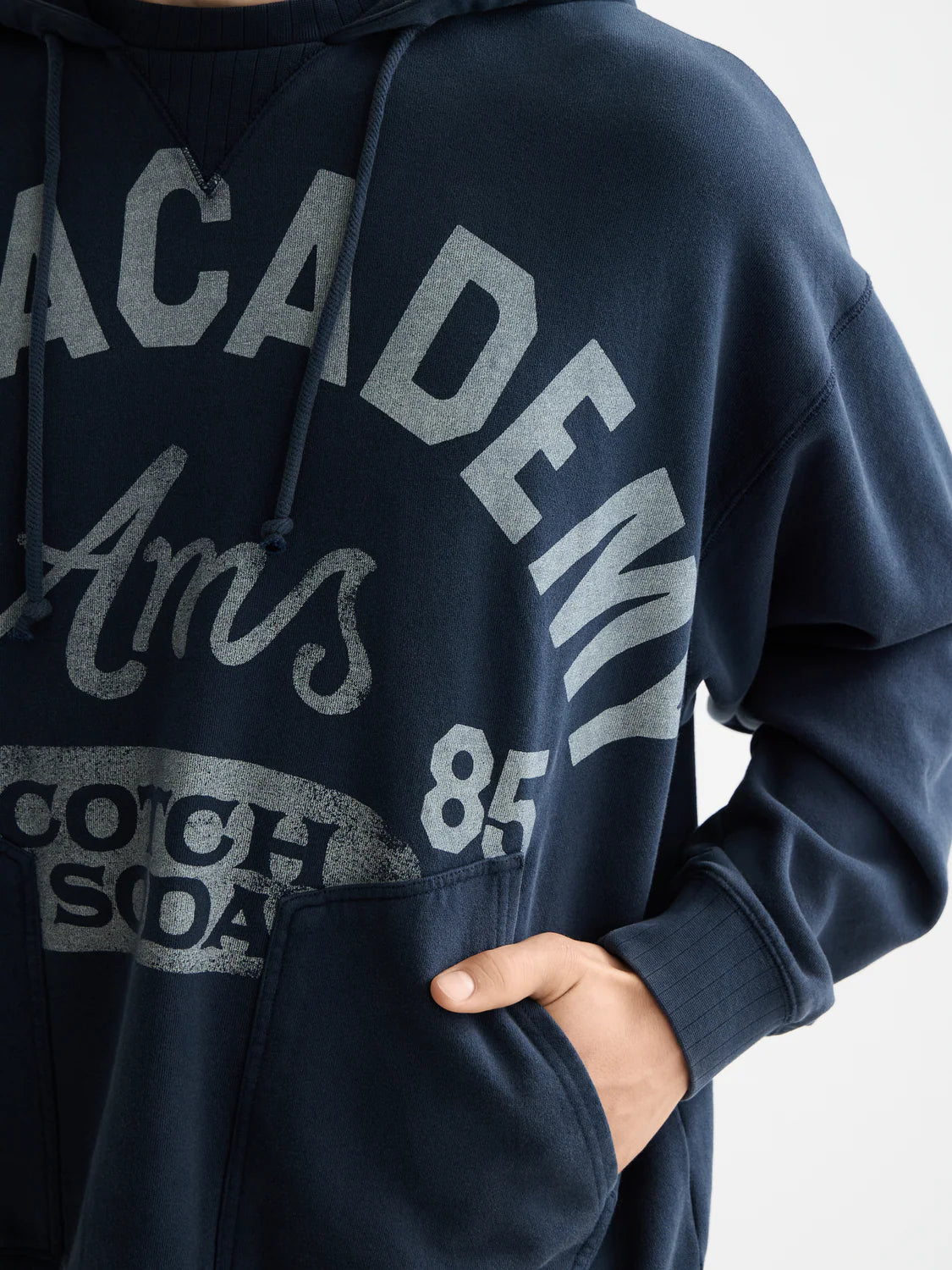 Scotch & Soda washed hoodie with graphic artwork and relaxed fit