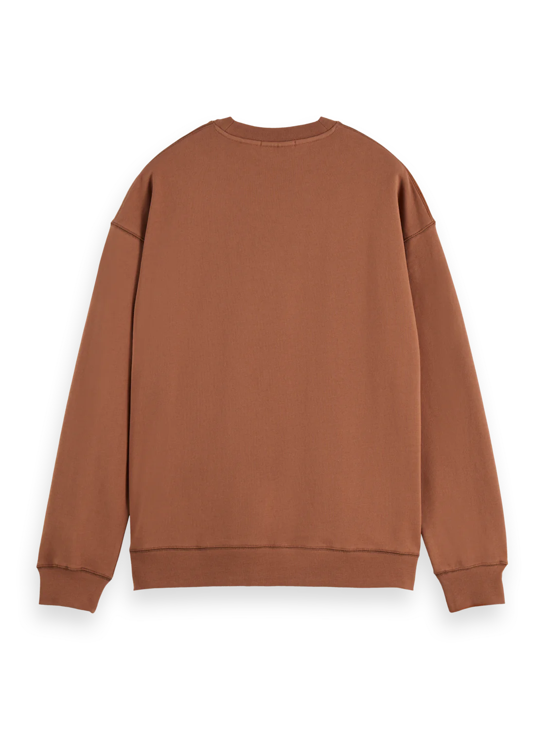 Seasonal Essentials logo sweatshirt in cotton with relaxed fit and front graphic laid flat