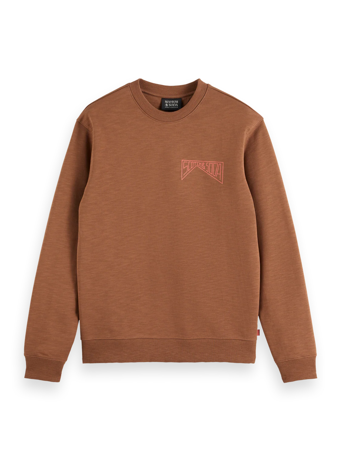 Scotch & Soda crew neck sweatshirt with bold logo detail and regular fit