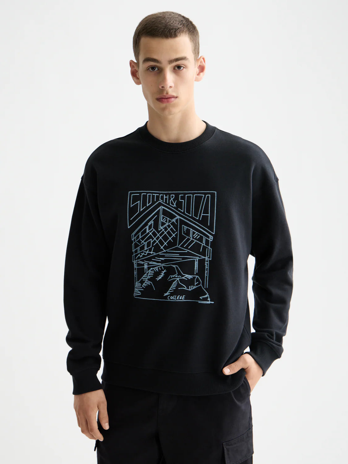 Scotch & Soda relaxed-fit sweatshirt with bold graphic artwork