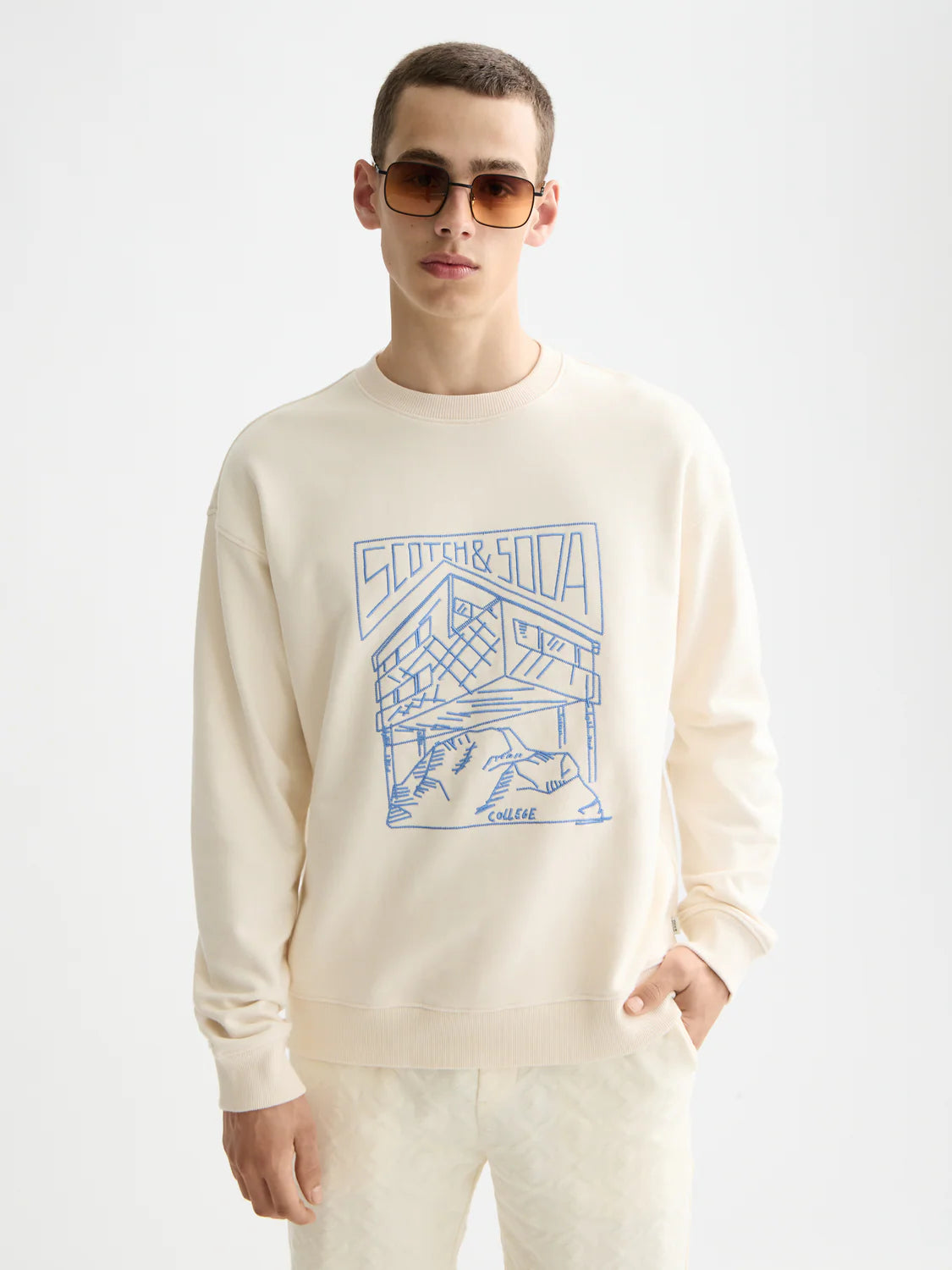 Scotch & Soda relaxed-fit sweatshirt with bold graphic artwork