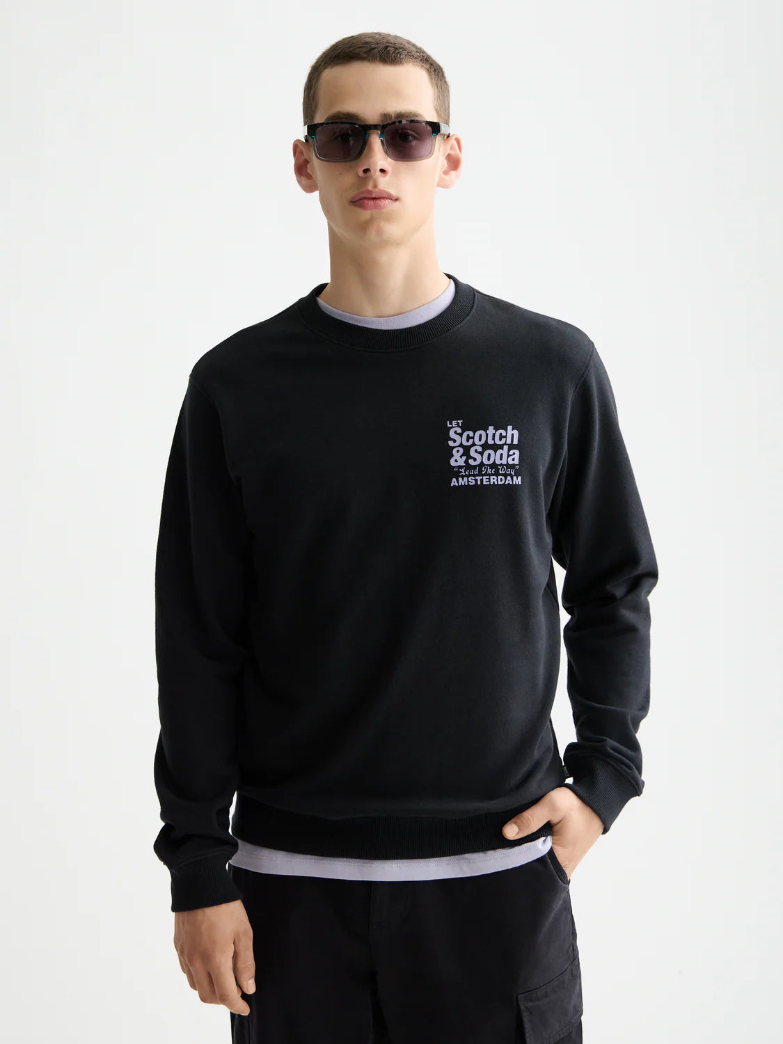 Scotch & Soda regular-fit sweatshirt with bold front and back artwork