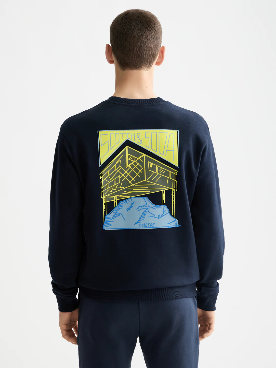 Scotch & Soda regular-fit sweatshirt with bold artwork on front and back