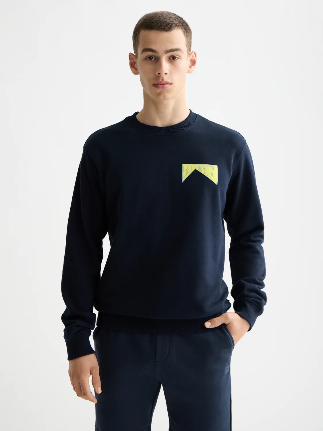 Scotch & Soda regular-fit sweatshirt with bold artwork on front and back