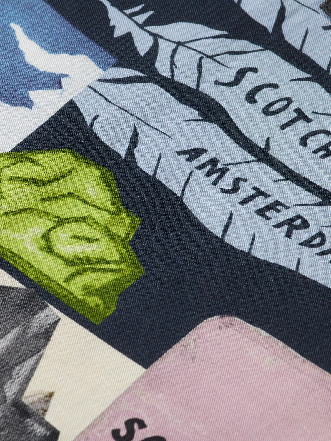 “Boxy fit short-sleeved shirt with collage graphic print”