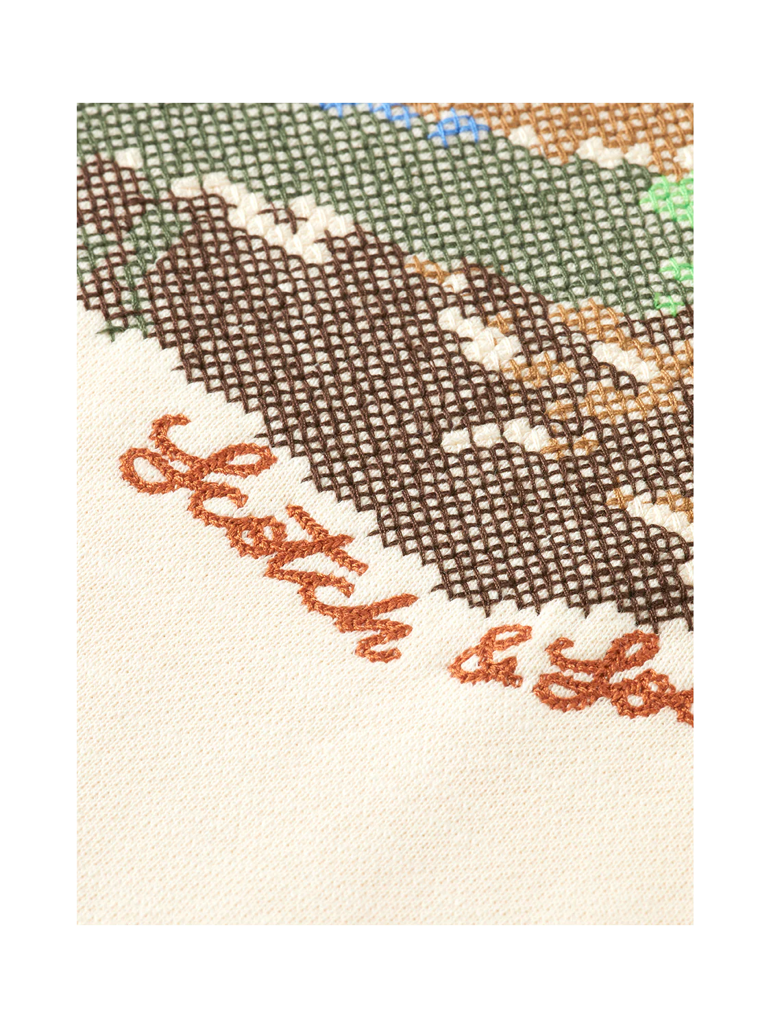 Scotch & Soda loose-fit hoodie with bold embroidered artwork and relaxed silhouette