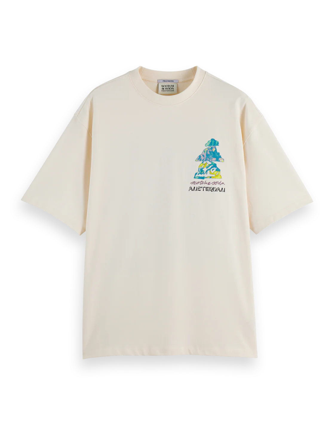 Scotch & Soda loose fit t-shirt in cotton with front and back graphic artwork