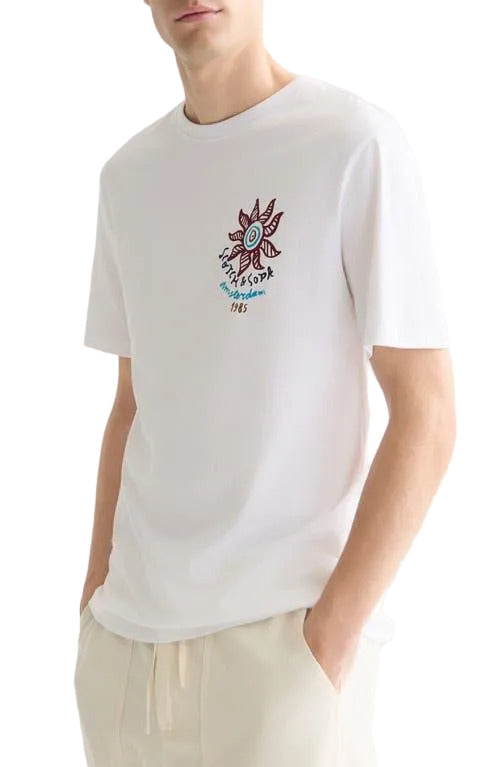 SCOTCH & SODA relaxed-fit T-shirt with logo artwork and casual silhouette.