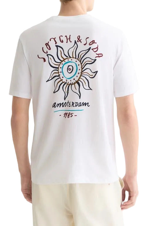 SCOTCH & SODA relaxed-fit T-shirt with logo artwork and casual silhouette.