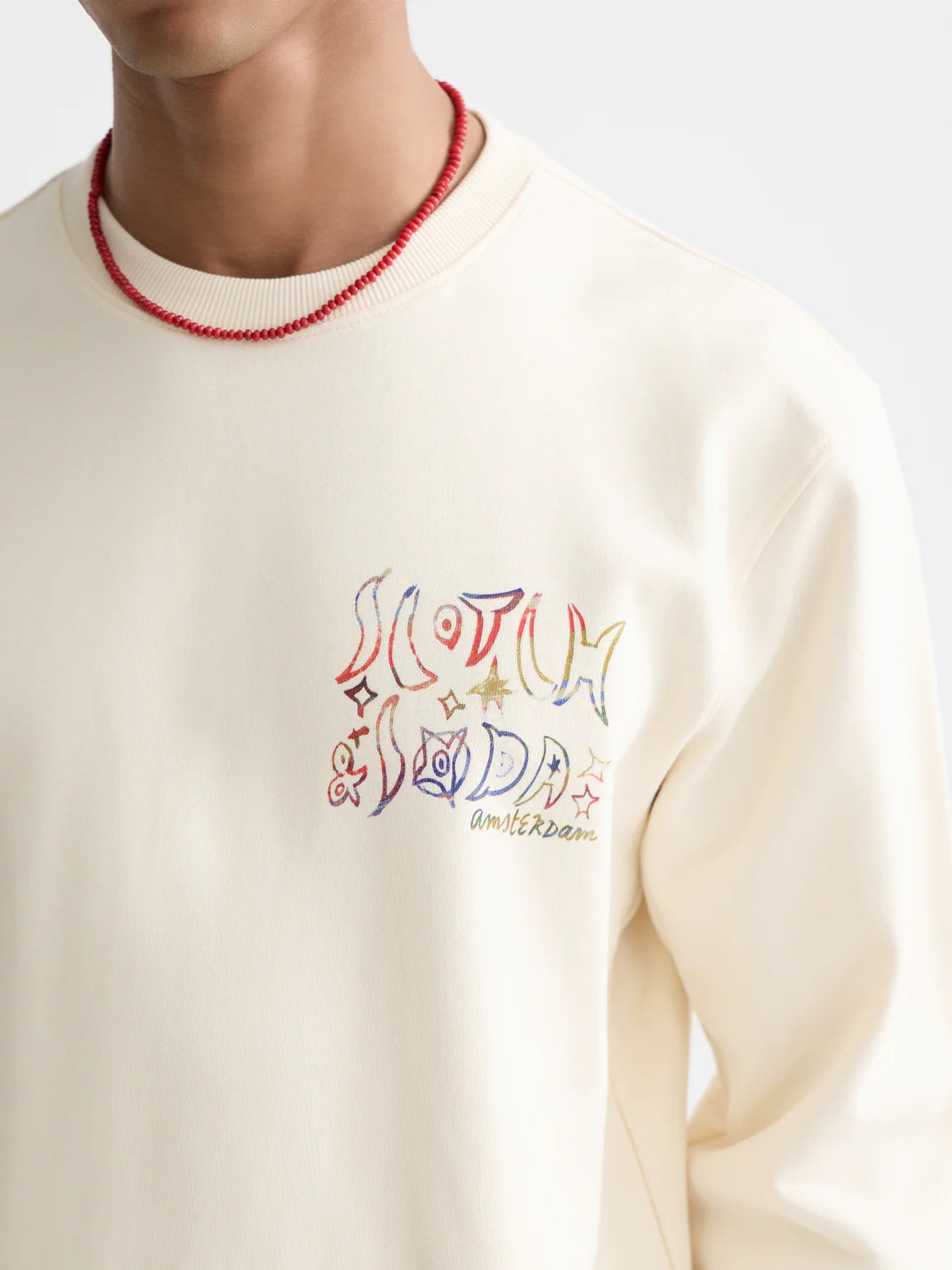 Scotch & Soda regular-fit sweatshirt with front and back logo artwork.