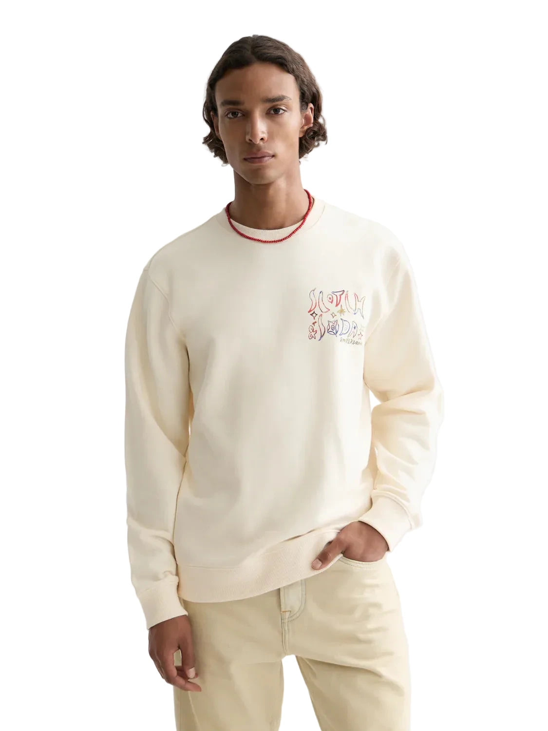 Scotch & Soda regular-fit sweatshirt with front and back logo artwork.