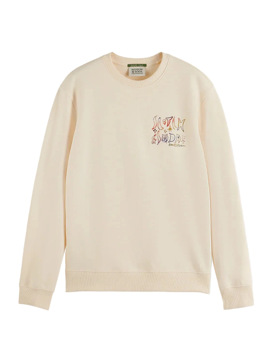 Scotch & Soda regular-fit sweatshirt with front and back logo artwork.