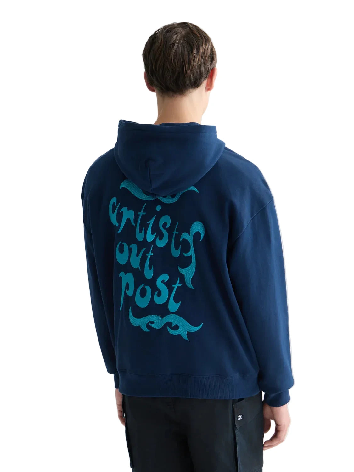 SCOTCH & SODA loose-fit hoodie with bold artwork on the front and back, made from 100% cotton.