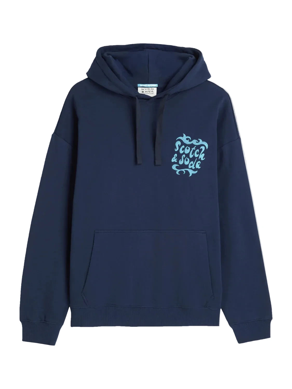 SCOTCH & SODA loose-fit hoodie with bold artwork on the front and back, made from 100% cotton.