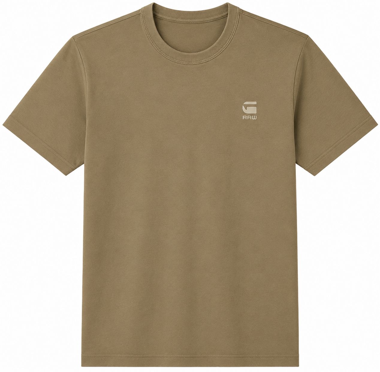 Men’s Wild Olive graphic cotton t-shirt with designer-inspired logo print