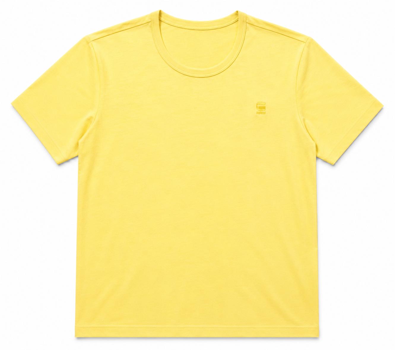 Dazzle Exclusive G-Star T-Shirt Lt Lemon premium men’s graphic streetwear tee front view