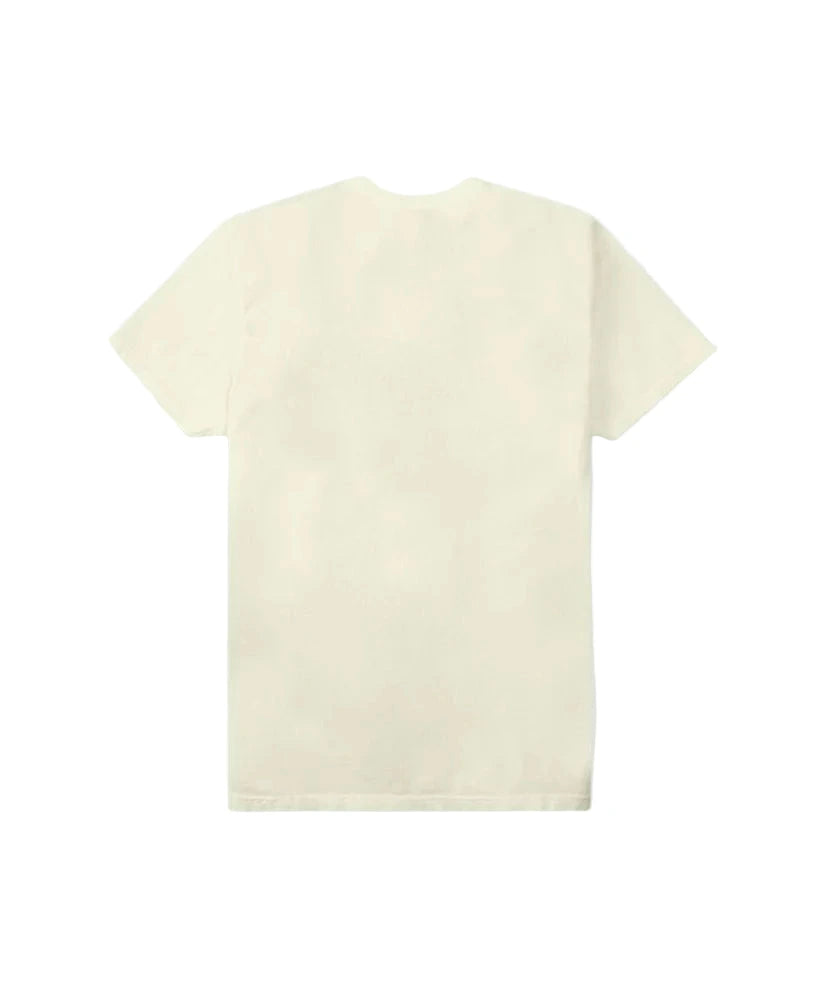 Paper Planes Double P’s Tee in eggshell with ribbed neck and front screen-printed graphic.