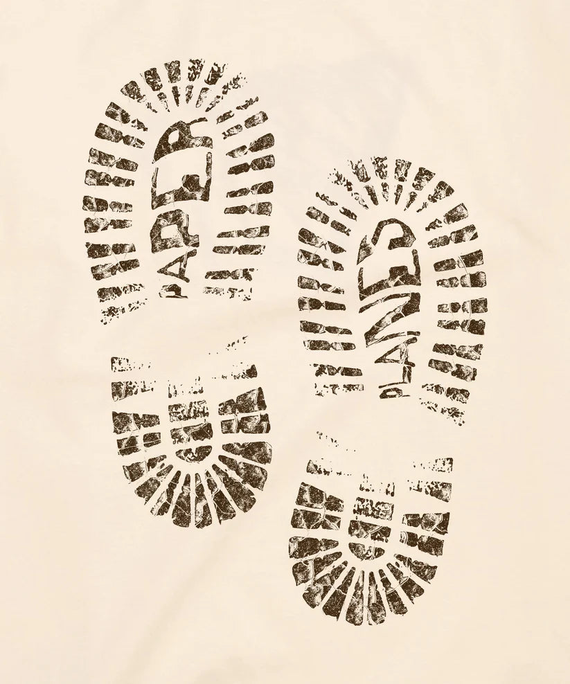 Paper Plane Ten Toes Down T-shirt with front screenprint graphic and ribbed crew neckline.