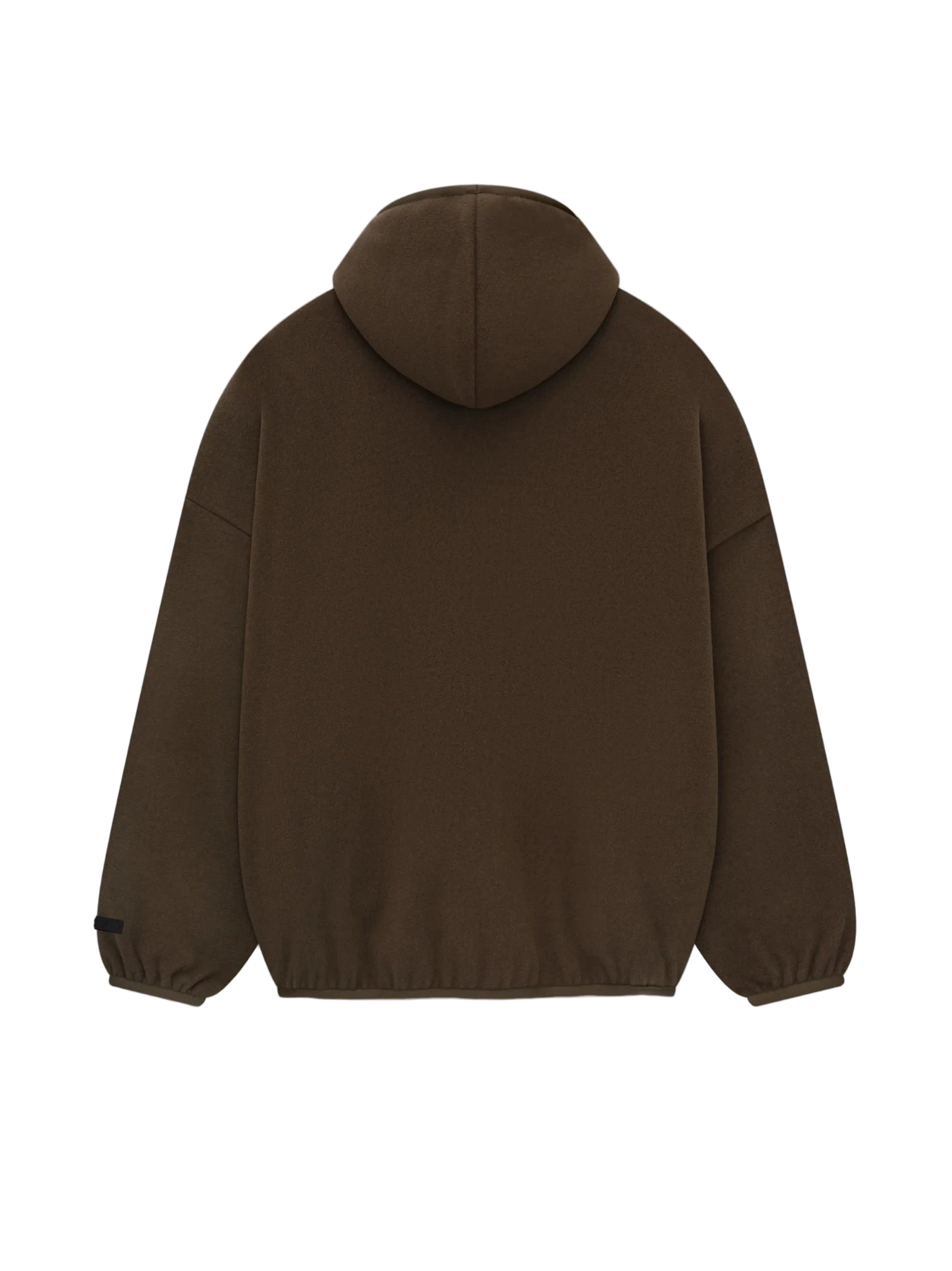 The Brushed Hoodie is constructed in a heavyweight, soft brushed yarn to provide warmth, comfort, and structure. The fit is relaxed in the body and sleeves The collegiate Fear of God Essentials logo is applied in satin twill lettering. Functional details include a front half zipper, side seam pockets, and elastic binding on the sleeve, and waist hem.
