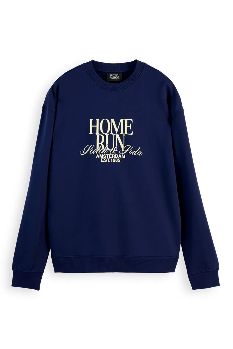 Front Artwork Home run Relaxed Fit Sweatshirt (Navy)