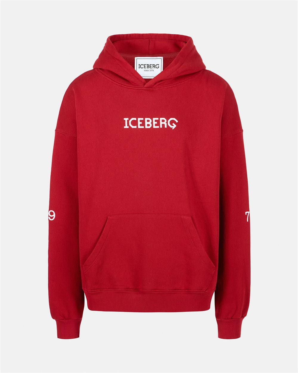 Sweatshirt with hood and printed logo