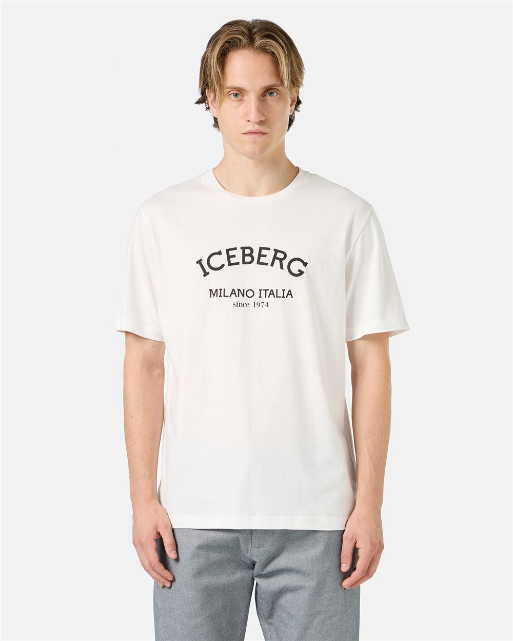 T-shirt with Iceberg logo (White)