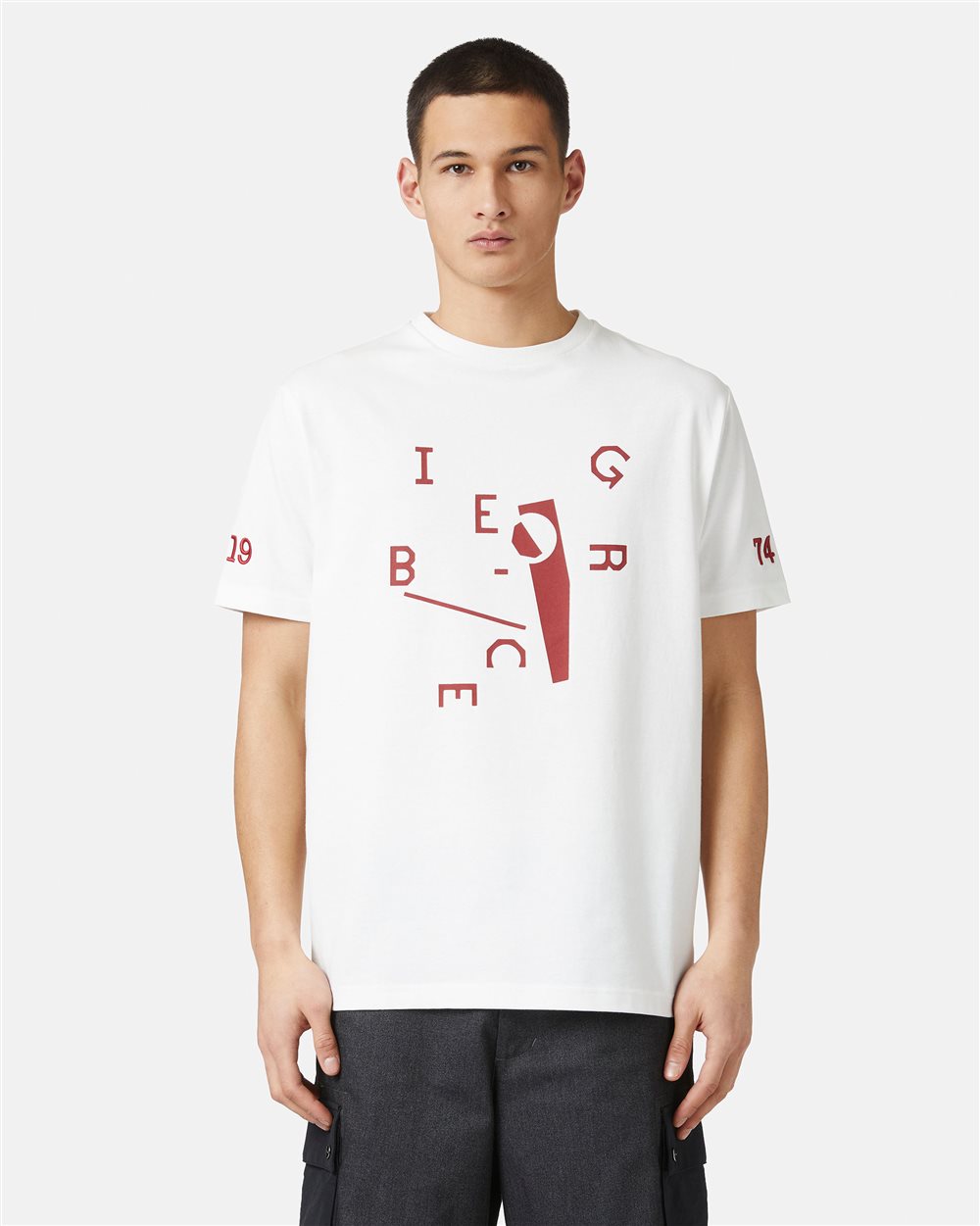 T-shirt with Iceberg lettering print detail (White) 