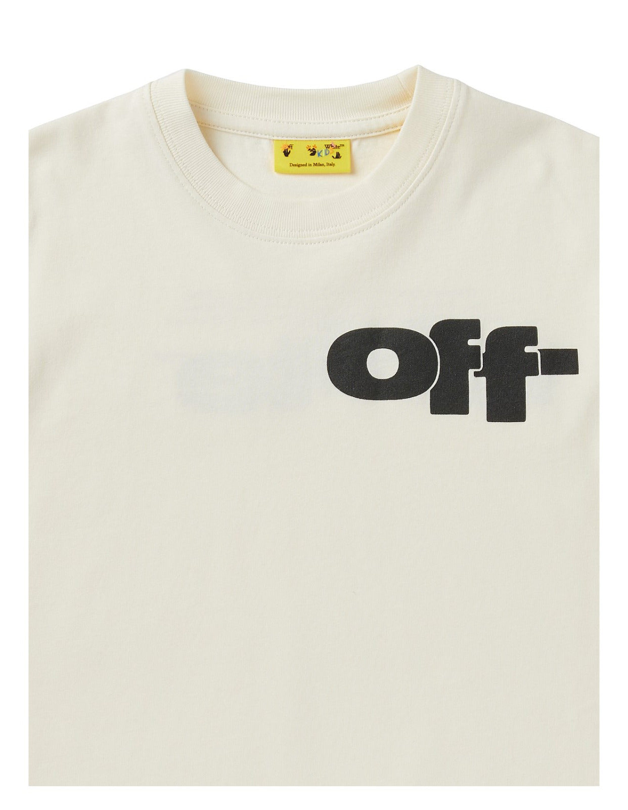 White basic fit t-shirt with 3D logo graphic on the front.