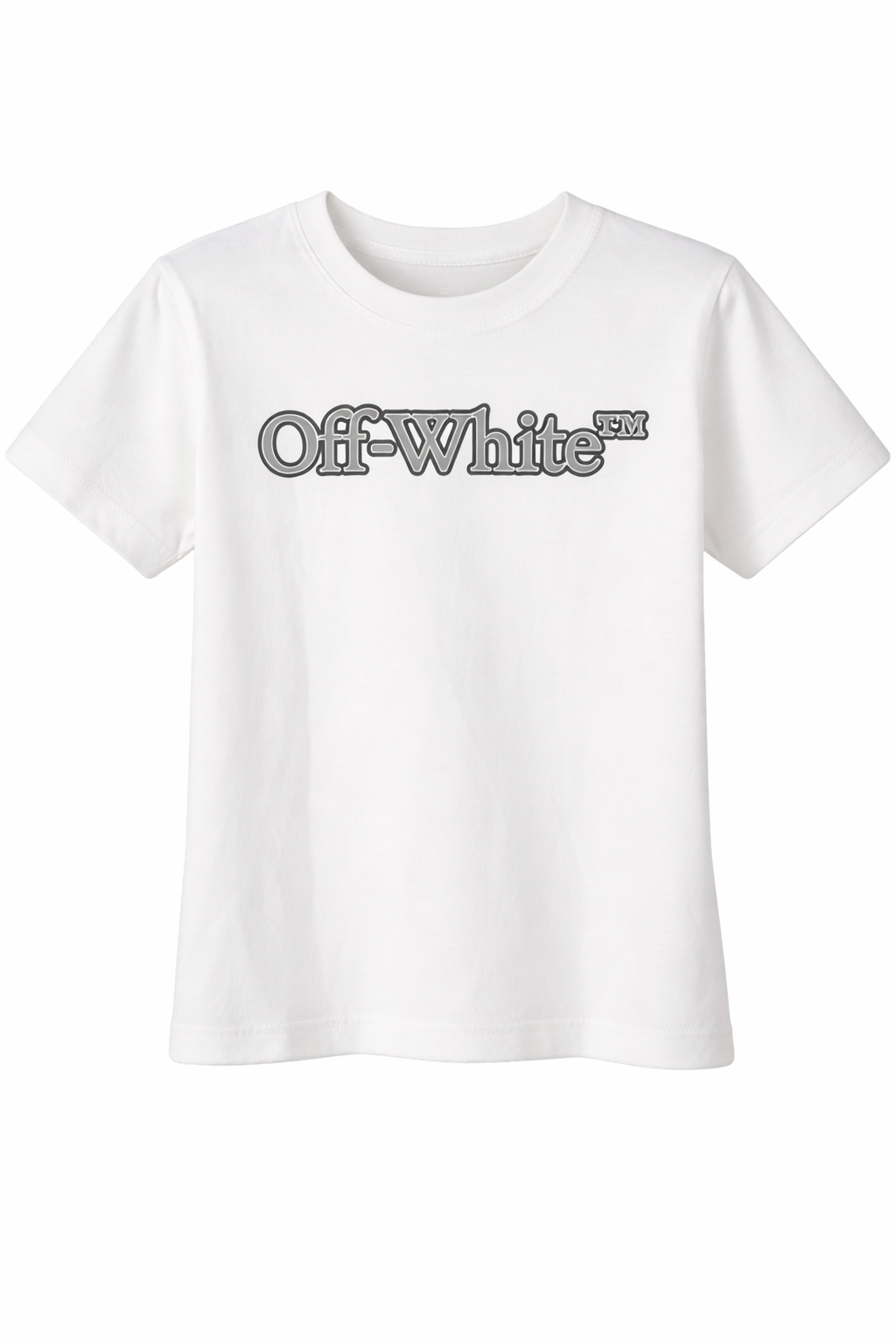 White basic fit t-shirt with bookish-style graphic print on the front.