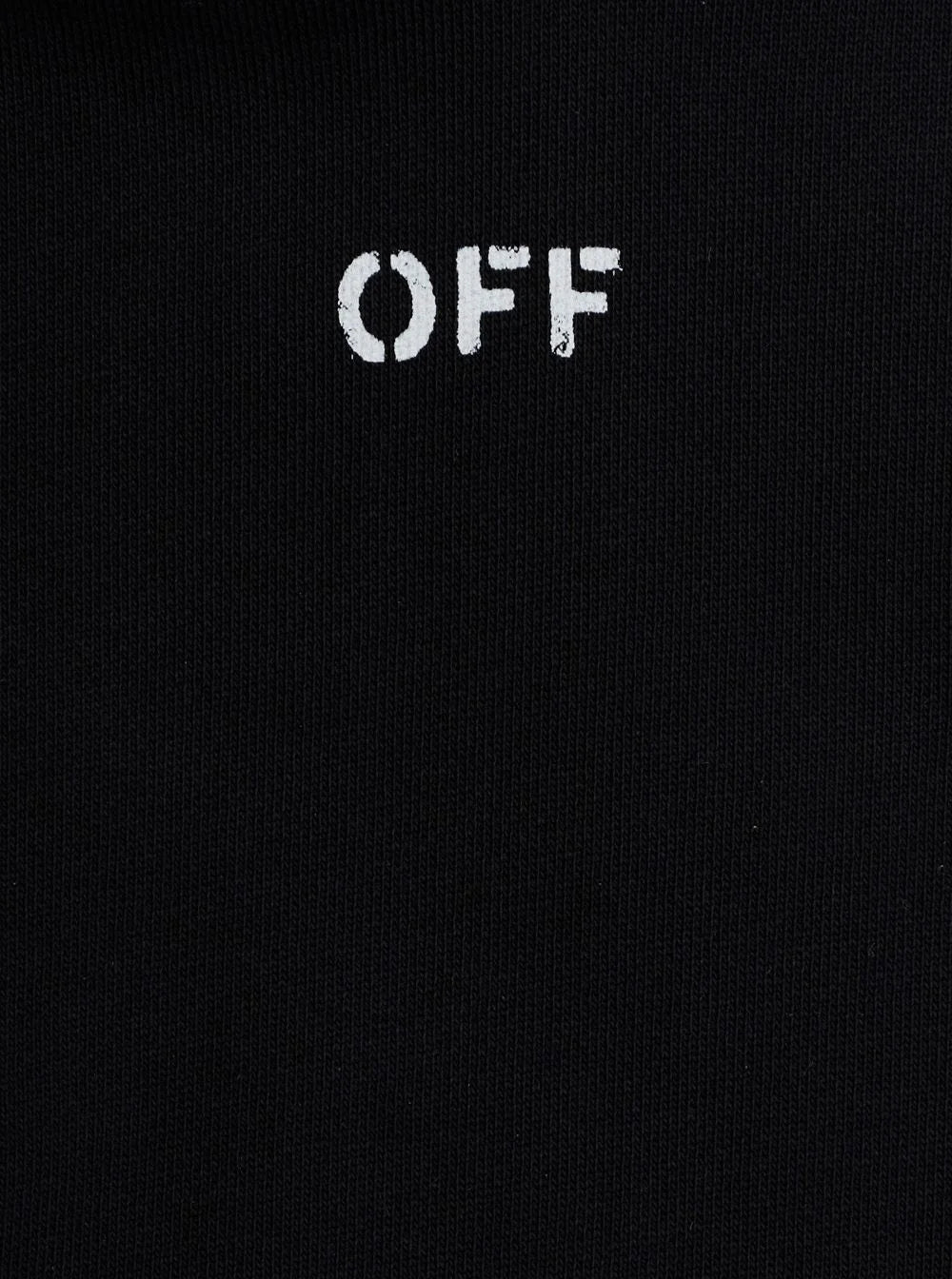 Black kids hoodie with scribble-style graphic design on the back, displayed on a clean background.