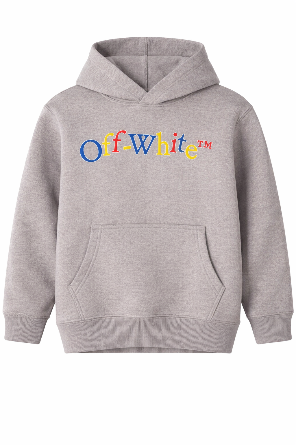 Harbor Mist kids hoodie with colorful bookish-style graphic print on the front, displayed on a clean background.