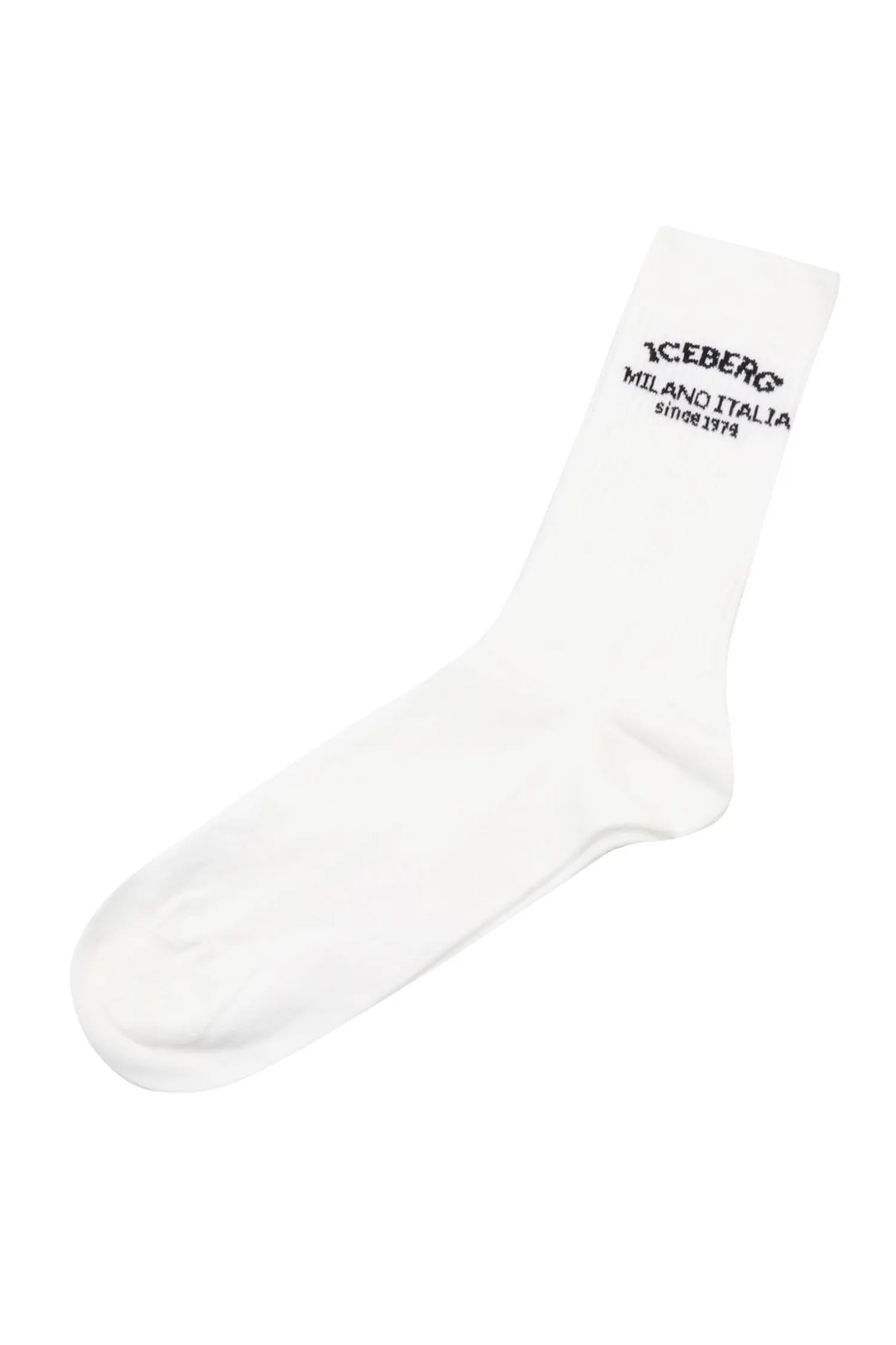 Iceberg Embroidered Logo Socks (White)