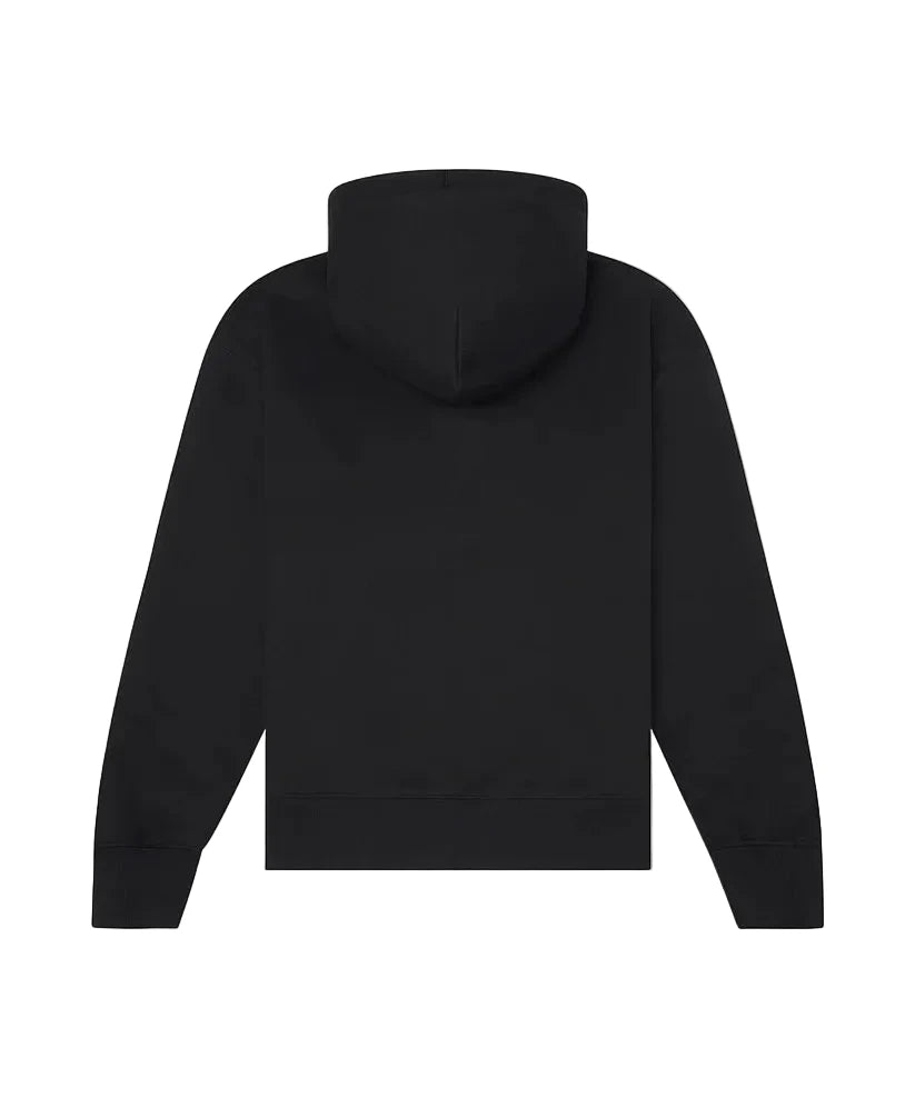 Paper Plane oversized zip hoodie with welded chest logo, kangaroo pocket, and silicone logo details.