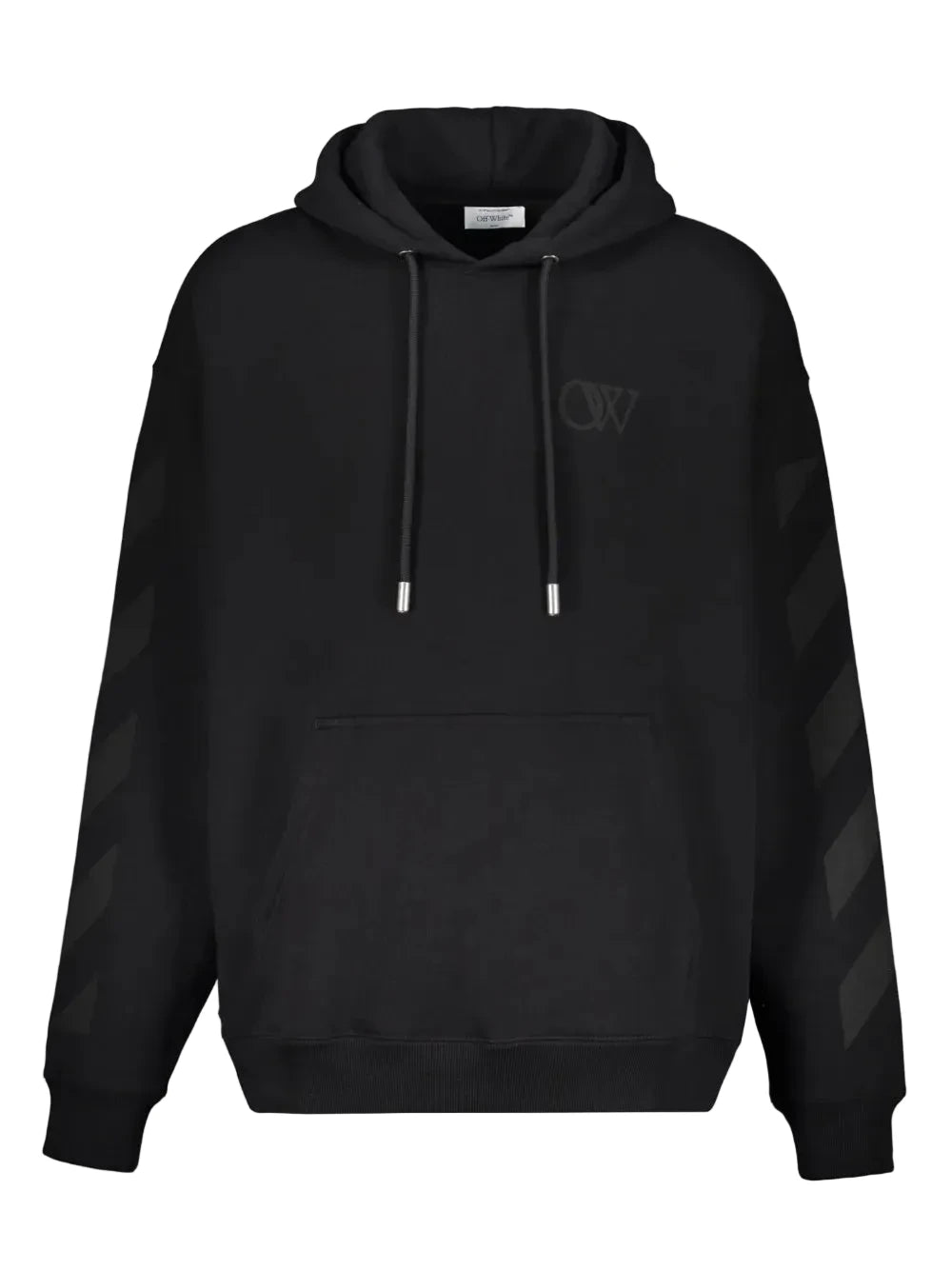 Off-White Diag Skate hoodie made from 100% cotton with logo graphic, drawstring hood, and kangaroo pocket.