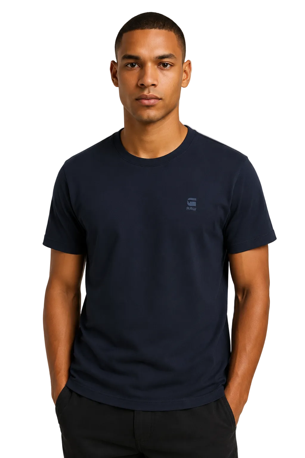 Dazzle Exclusive G-Star Mazarine Blue crewneck t-shirt with modern logo graphic