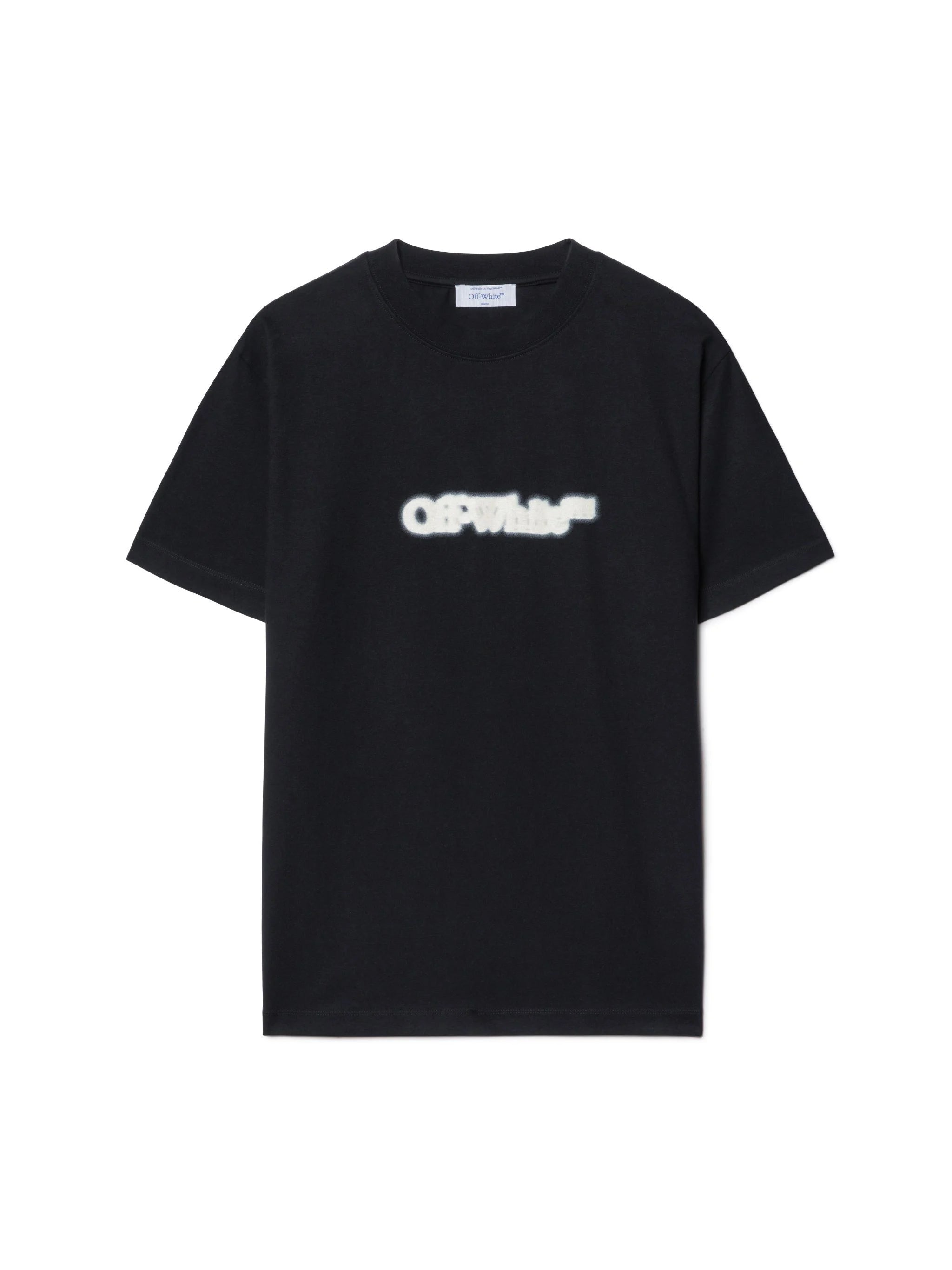 Off-White Spray Arrow slim fit short-sleeve t-shirt with a bookish logo on the front and sprayed arrow graphic on the back.